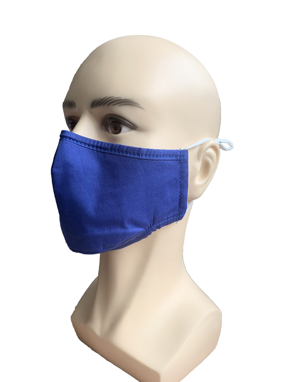 ODS Reusable 3-Layer Cotton Face Mask with PM2.5 Carbon Filter, Blue, 4/pk