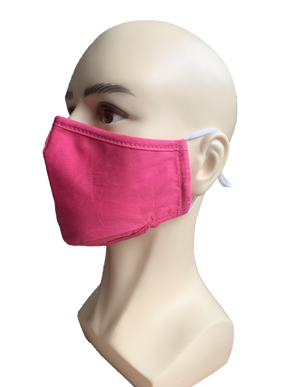 ODS Reusable 3-Layer Cotton Face Mask with PM2.5 Carbon Filter, Pink, 4/pk