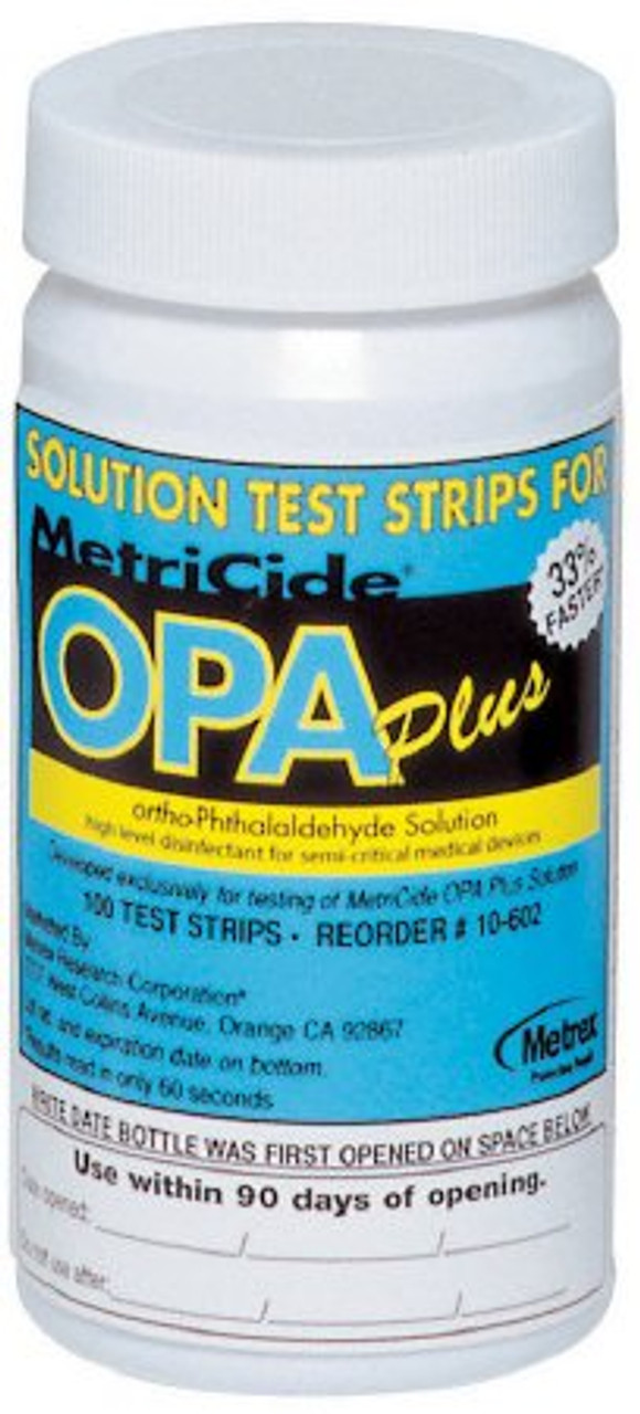 Metrex MetriCide OPA Plus Solution Test Strips, 100/bt 10-602