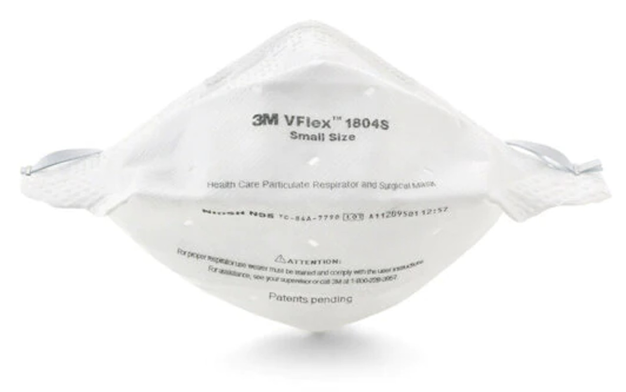 3M VFlex N95 Particulate Respirator Surgical Face Mask, Medical N95, Small, 50/bx