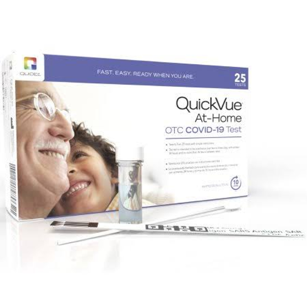 Quidel QuickVue At-Home OTC COVID-19 Test, 25 Test/Kit 20398, Exp 12/26/2022