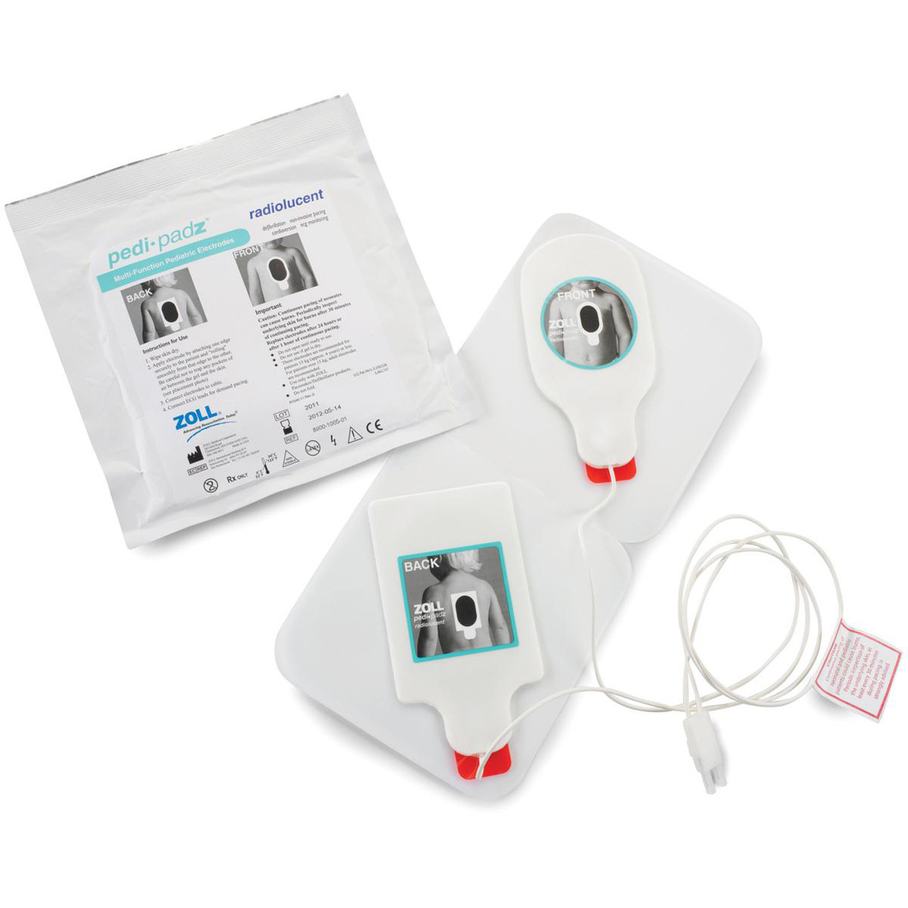 Zoll Pedi-Padz Radiolucent Electrode, 1 pr