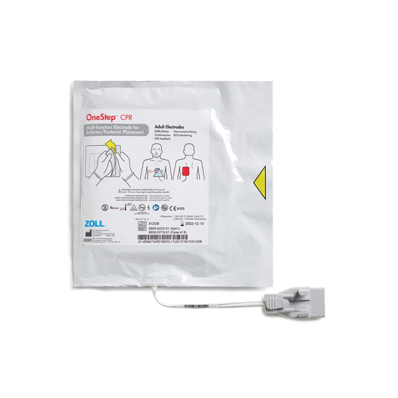 Zoll Resuscitation Electrode, OneStep, CPR, AP (anterior/posterior), 1PR