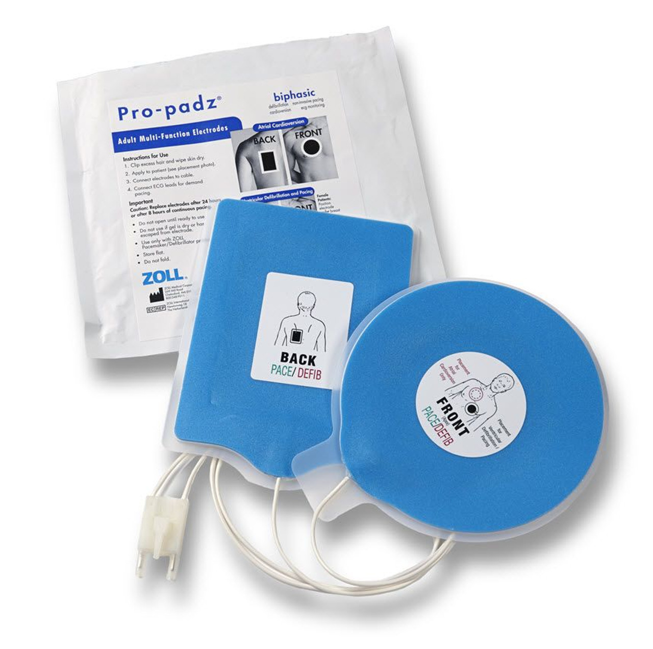 Zoll Pro-padz Multi-Function Electrodes, 9 Month Shelf Life, 12 pr/cs