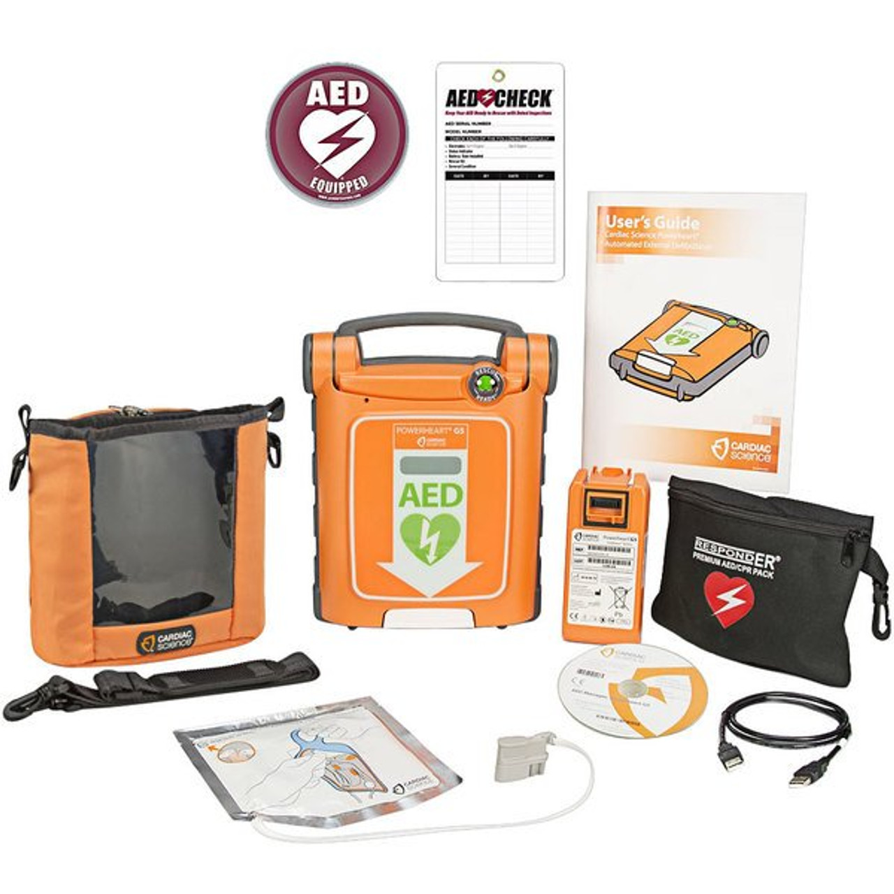 Zoll AED Powerheart G5 Defibrillator & Accessoy, AED ICPR