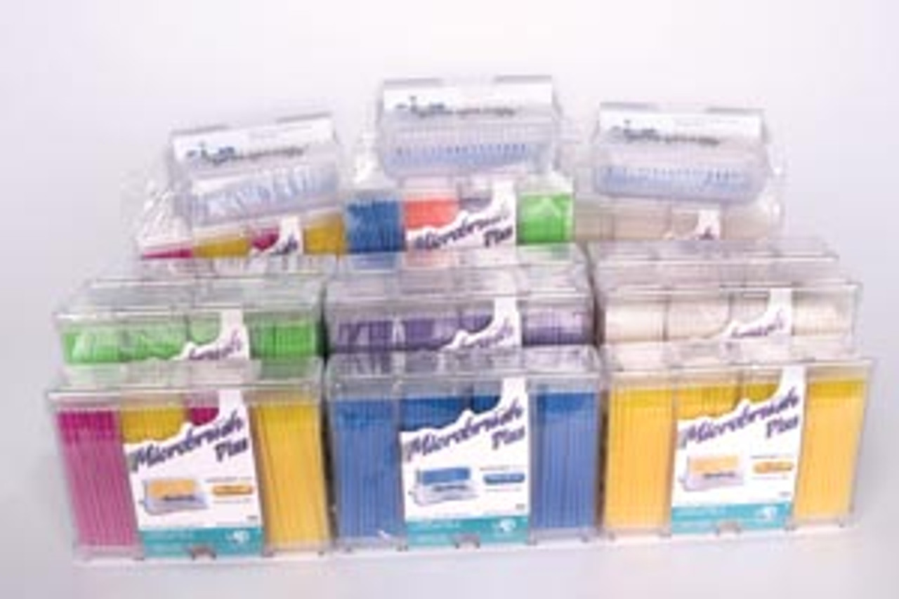 Microbrush Plus Dispenser Series, Refill, Regular, Blue, 4 Cartridges of 100 Applicators, 400/pk PR400BL