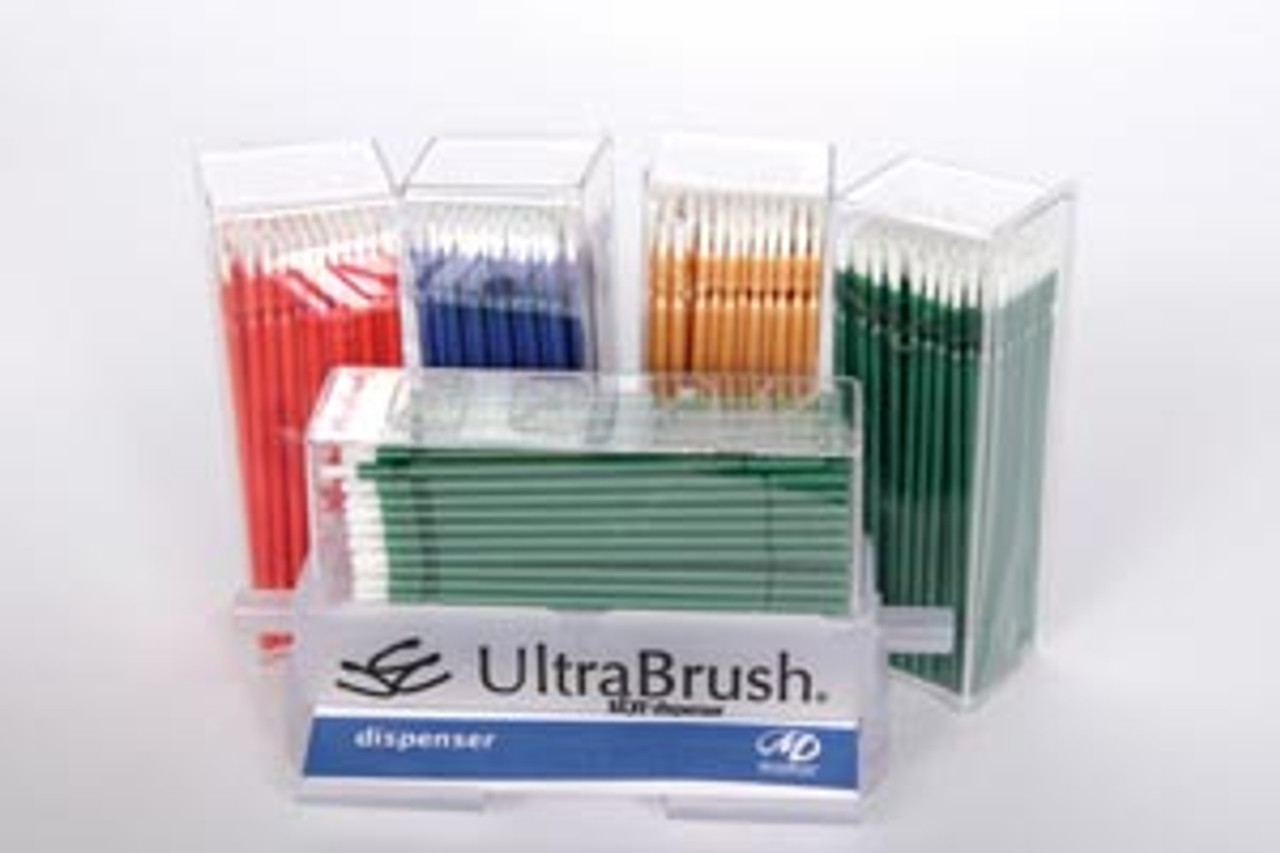 Microbrush Ultrabrush Applicators, Bristle Brush, 1.0  Refill, Fine Size, Orange&Blue, 2 Cartridges of 100 Applicators, 200/pk U1R200