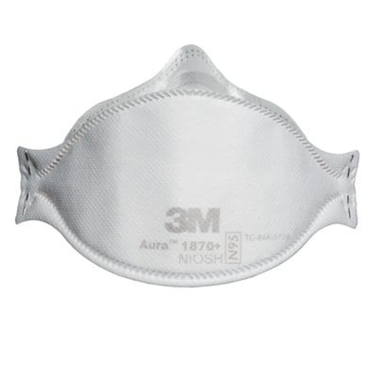 3M Aura Particulate Respirator N95 Face Mask, Flat Fold, 20/pk