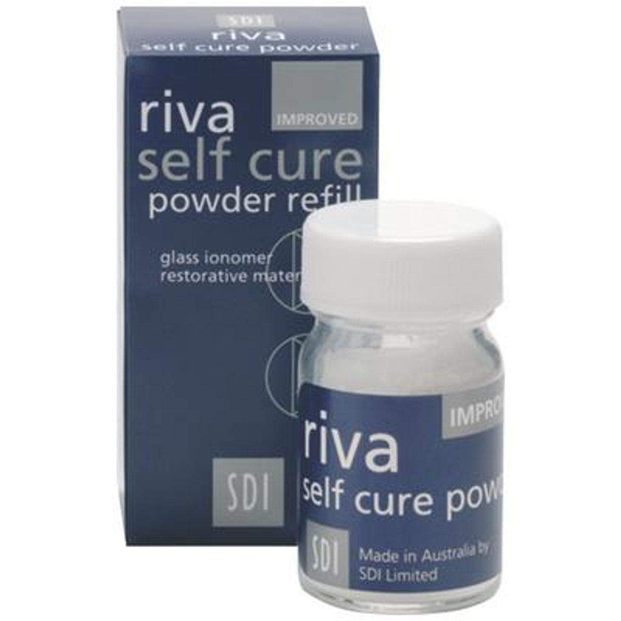 SDI Riva Glass Ionomer Self Cure Powder Refill, Shade A3 Extra Light Yellow, 15g jar 8610103