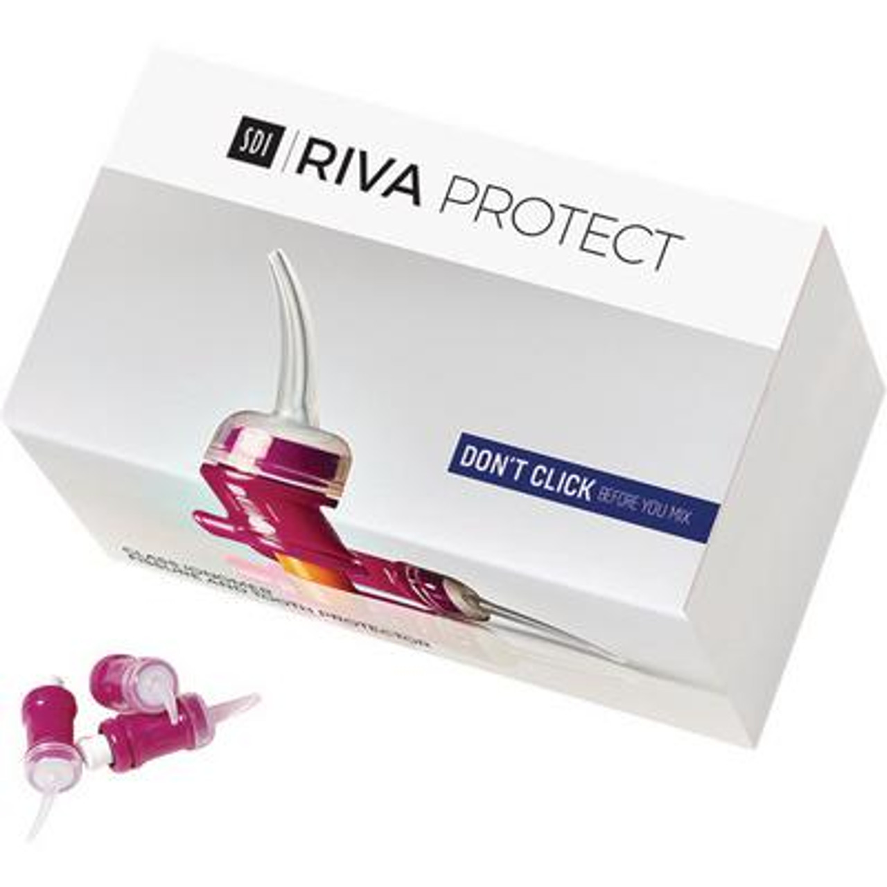 SDI Riva Glass Ionomer Protect, White Caps (white shade), Regular Set, 50/bx 8690000