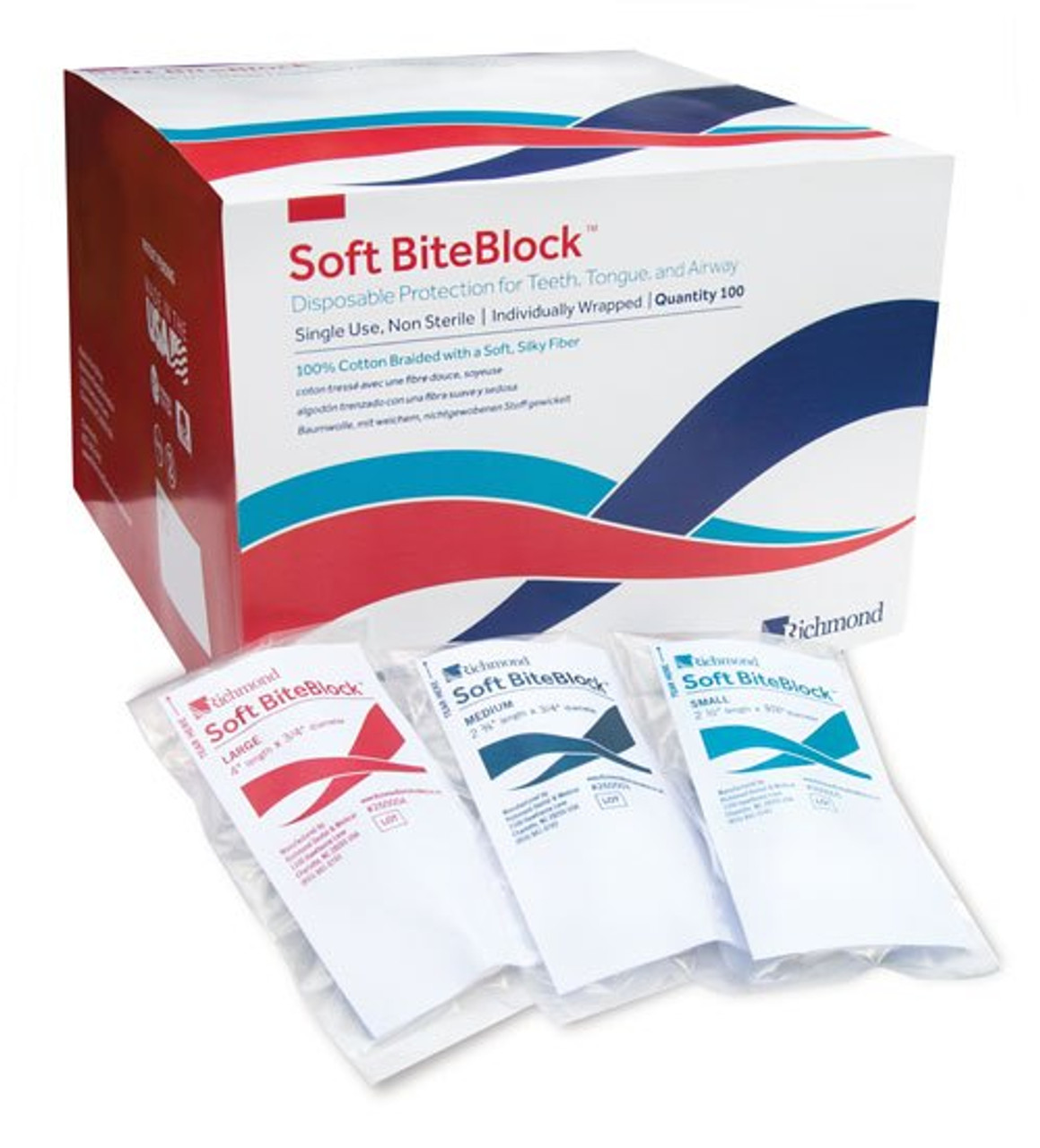 Richmond Soft Bite Block 3/4" DIA x 4", Bulk, Large, NS 120/bx