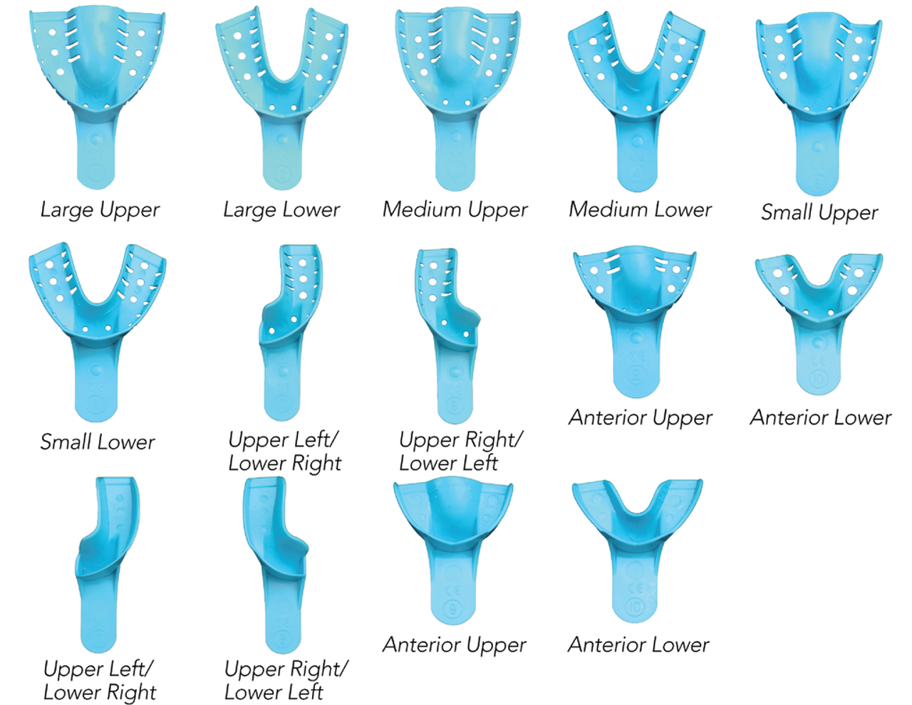 Pac-Dent Impression Trays, Lower Anterior 12/pk