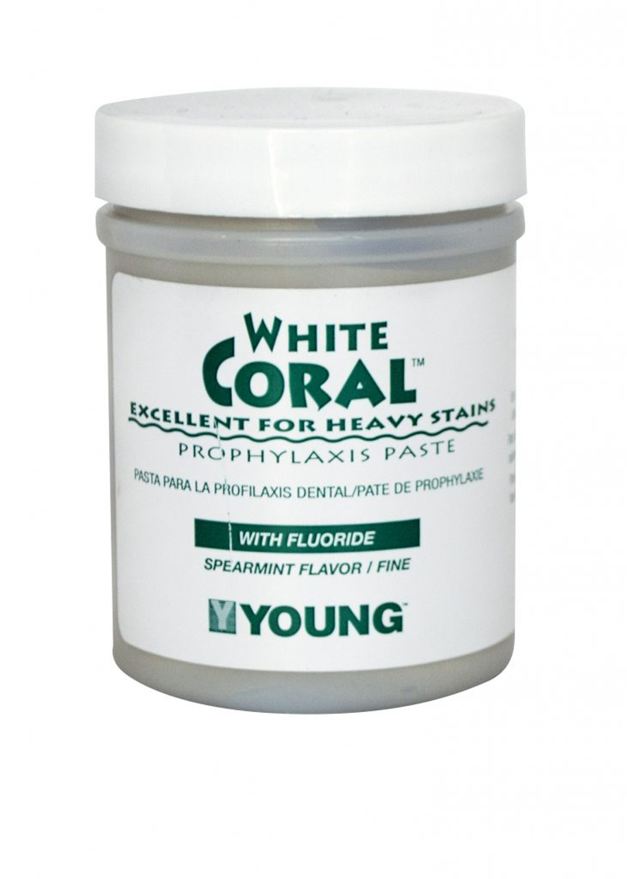 Young Coral Prophy Paste White Mint Coarse 250g w/ Fluoride 9oz