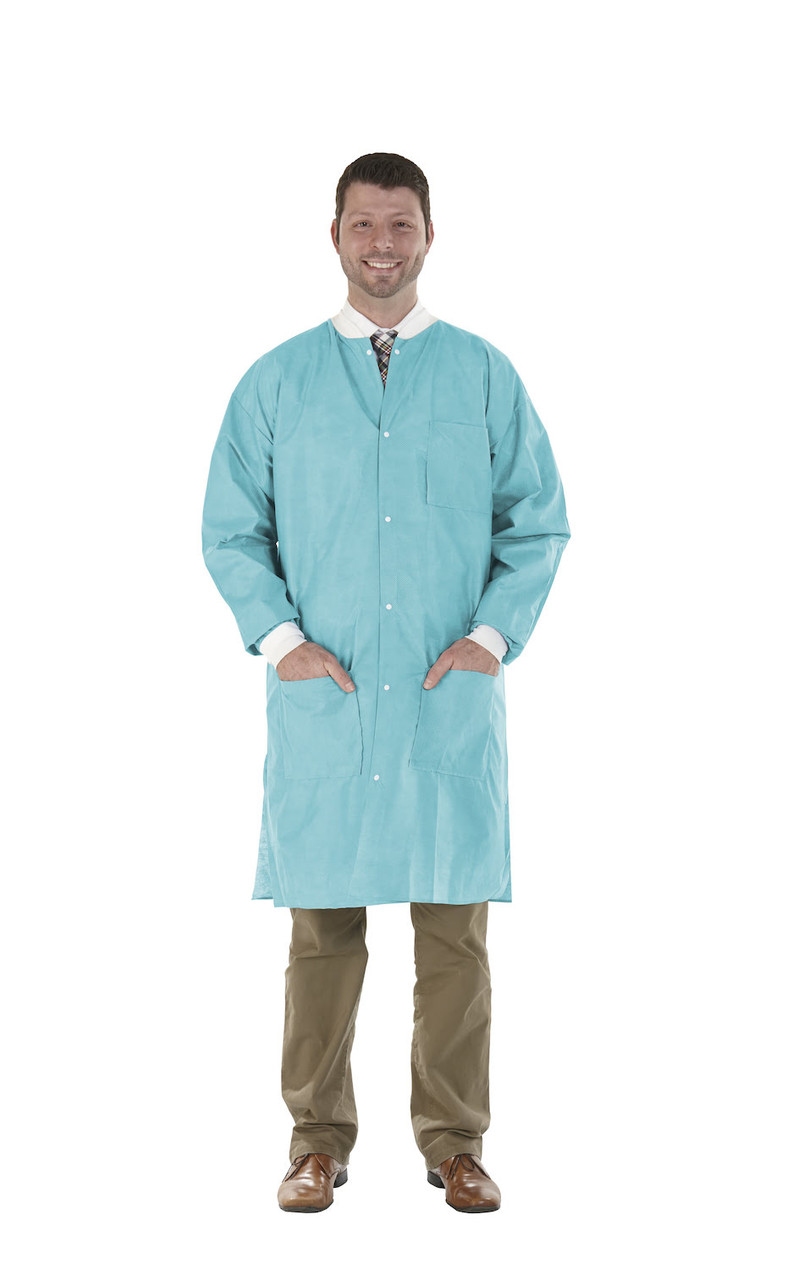 Medicom Lab Coats High Performance, Tropical Teal, Small, 12/bg