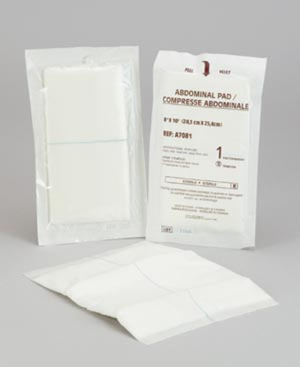 Medicom Abdominal Pads 8"x10", Sterile 1s, Sealed Ends, 24/pk, 15 pk/cs