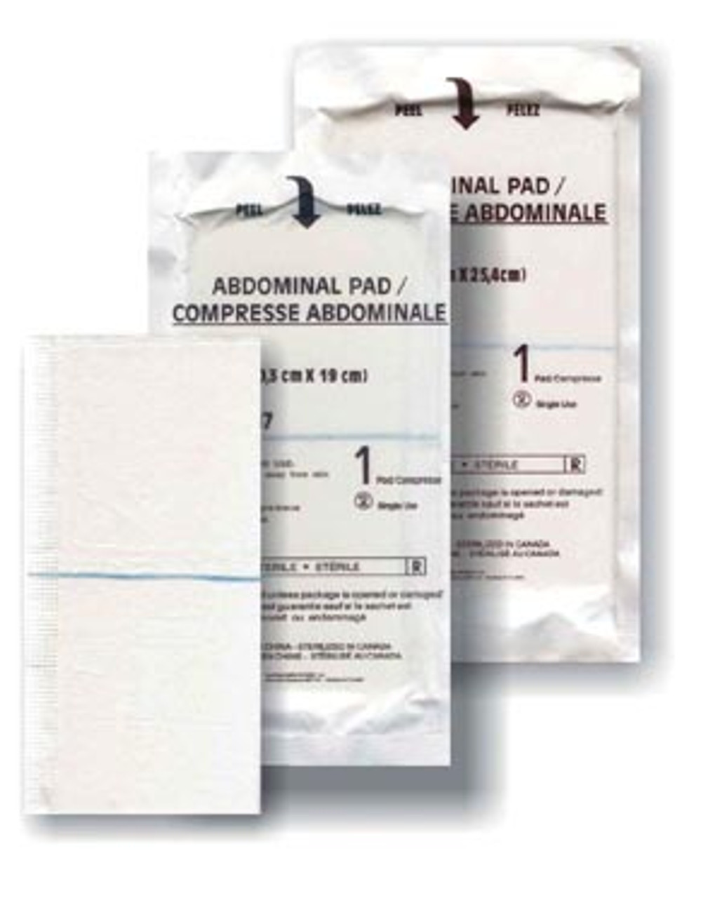 Medicom Abdominal Pads 8"x7Â½", Sterile 1s, Sealed Ends, 12/pk, 20 pk/cs