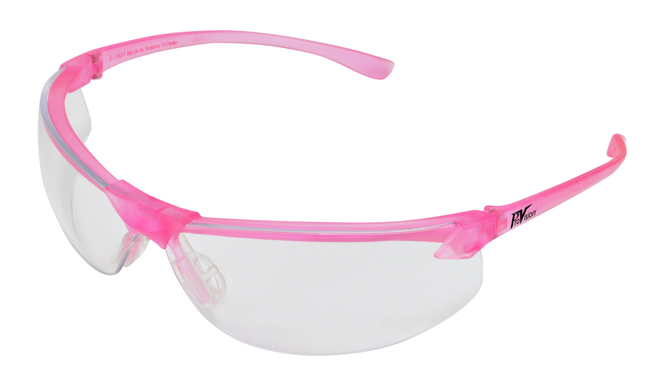 Palmero ProVision Allure Glasses, Pink Frame, Clear Lens, Small Narrow & Medium Fit, 12/bx