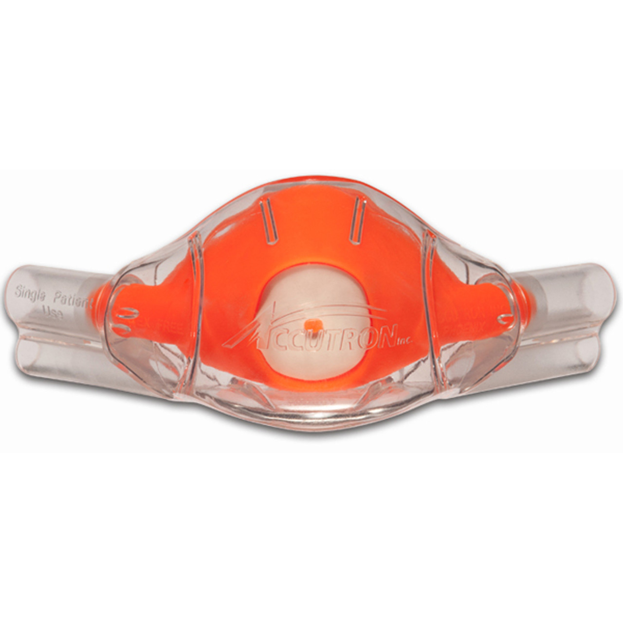 Crosstex Accutron Clearview Nasal Masks Large Adult, Outlaw Orange, Single-Use, 12/pk