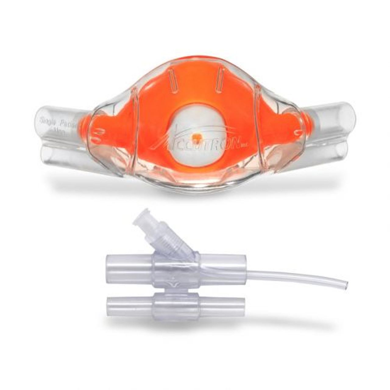 Crosstex Accutron Clearview Nasal Masks and Capnography Bundle, Adult, Outlaw Orange, 12/pk