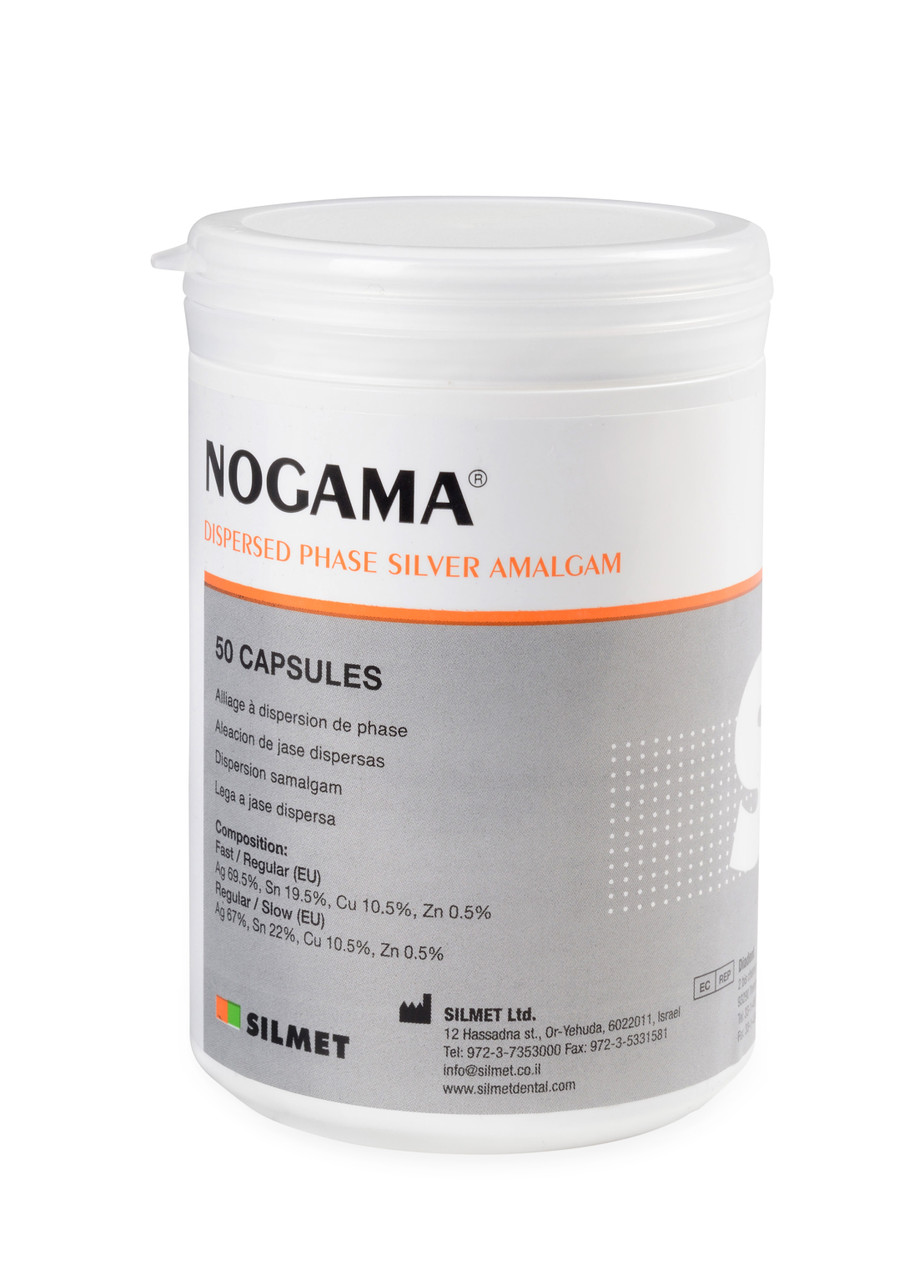 Silmet Nogama Amalgam, 2 Spill Fast Set Dispersed Phase Alloy 69.5% Ag. 50/jr.