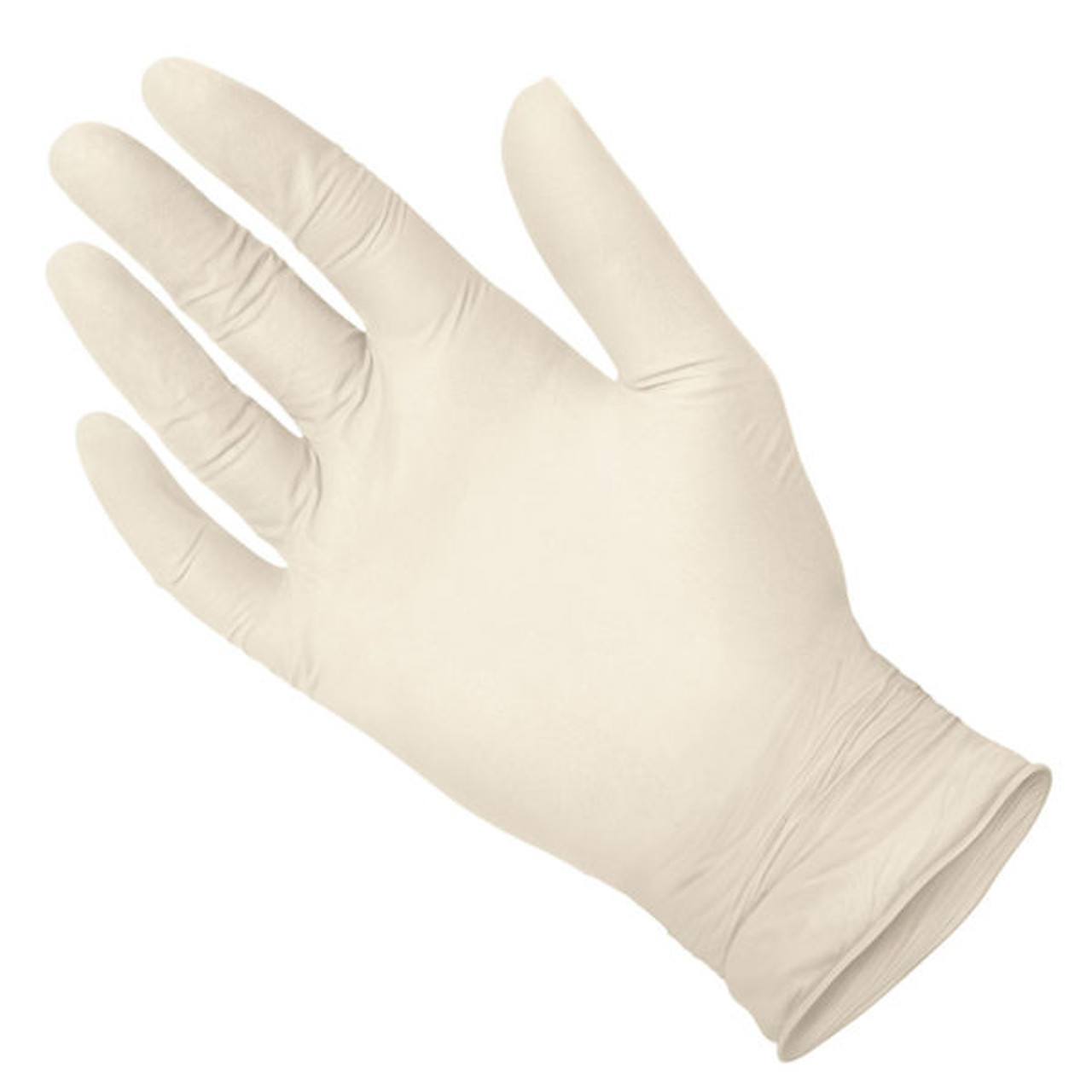 Medgluv Latex Exam Glove, Textured, Low Protein, 6.5mil, Large 100/bx, 10/cs