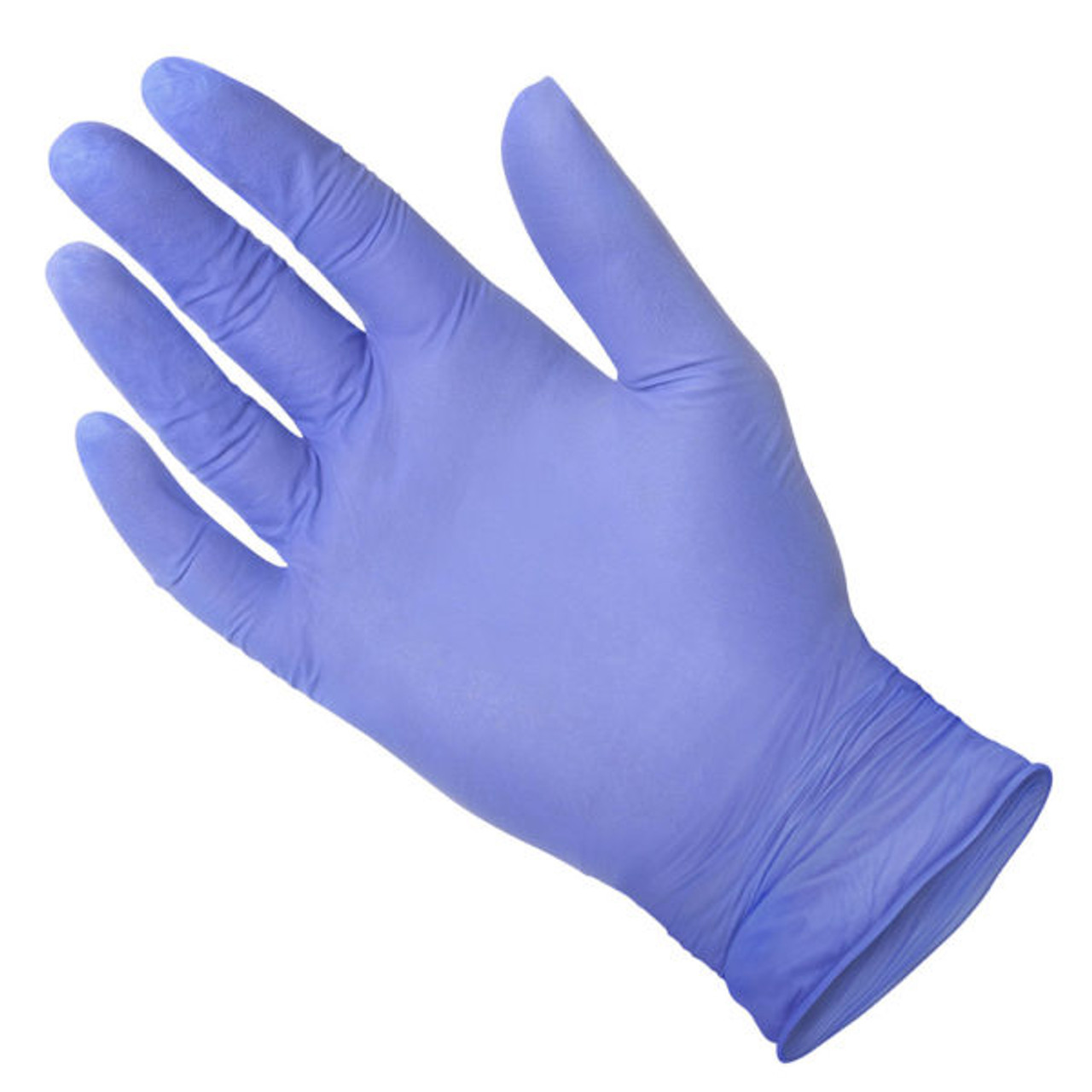Medgluv Nitracare 100 Nitrile Exam Glove, Textured Finger, Violet Blue, 3.5mil, X-Small 100/bx, 10/cs