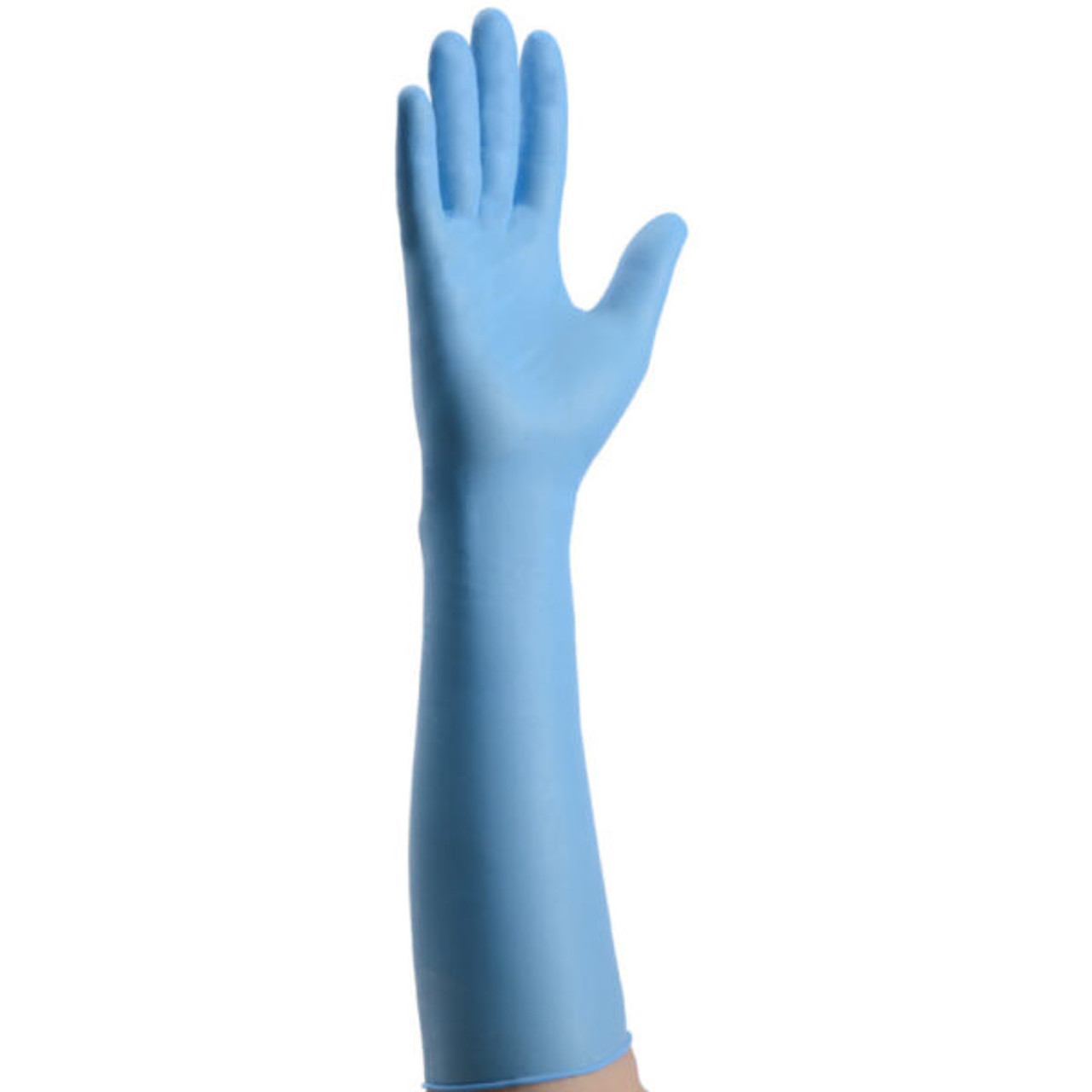 Medgluv Nitrapro Nitrile Exam Glove, 16" Cuff, Chemo Tested, Textured, 7.9mil, Large 50/bx, 10/cs