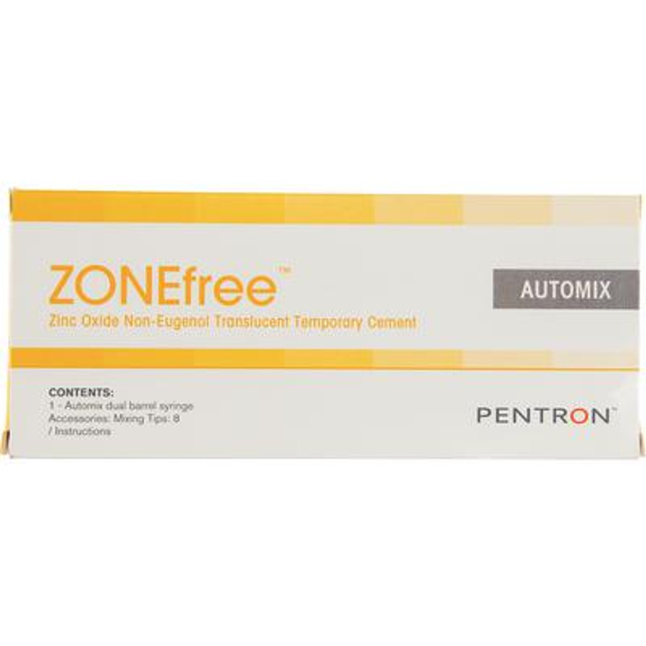 Pentron Zone Free Temporary Cement Automix Syringe 4g & Tips