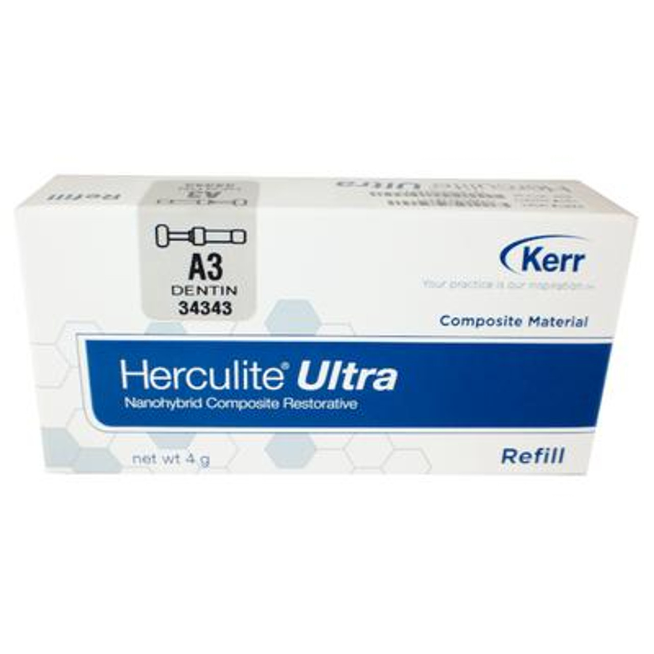 Kerr Herculite Ultra Refill A3 Dentin Syringe ea