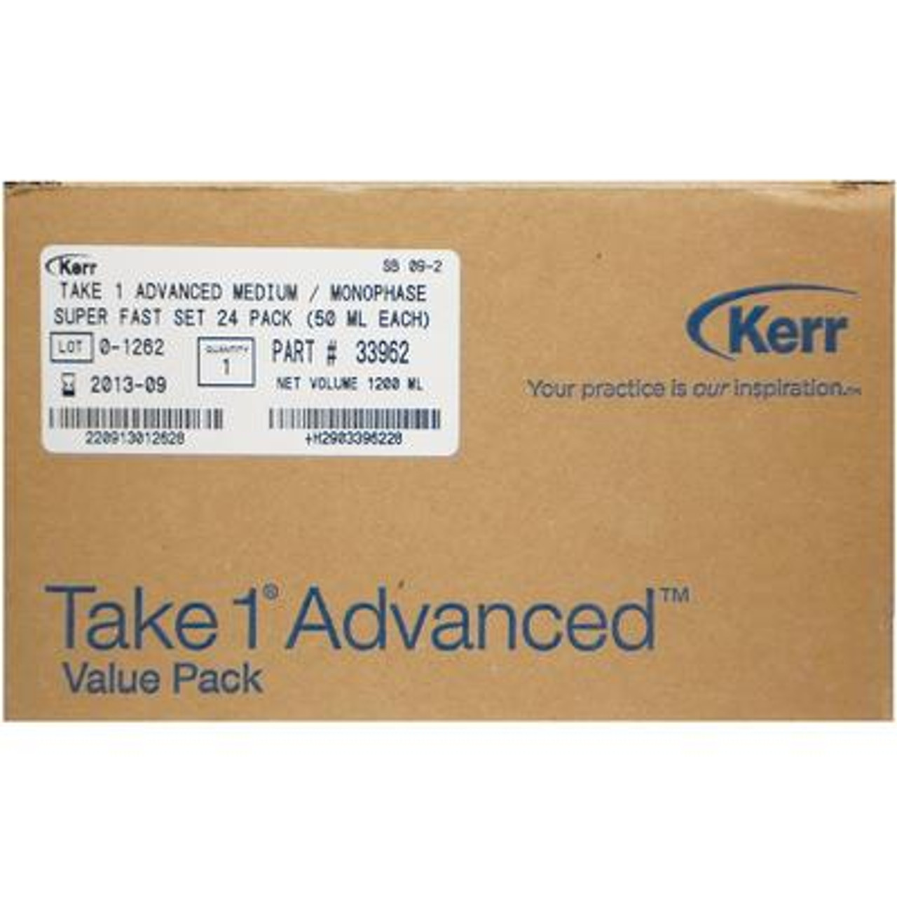 Kerr Take 1 Advanced 50ml Cartridge Medium Body (Light Blue), Super Fast Set 24x50ml Value Pack