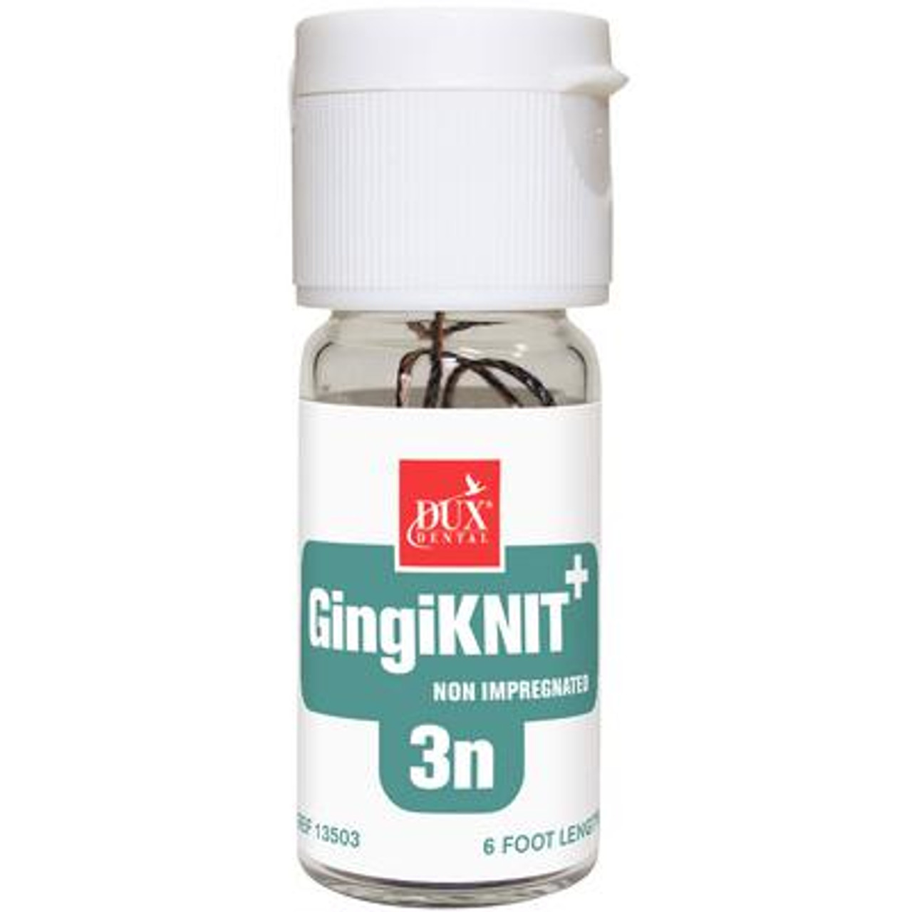 Kerr GingiKnit+ Non-Impregnated Cord 0n #0 Small, White Cord Orange Strand, 72"/bt