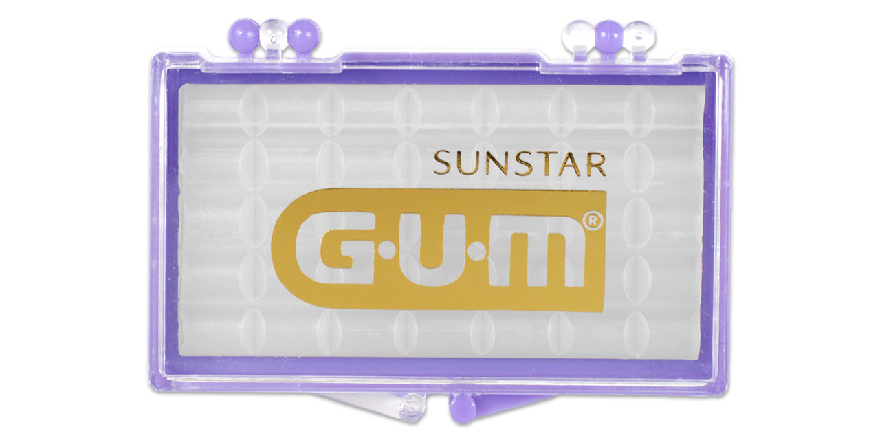 Sunstar GUM Orthodontic Wax, Mint, Vitamin E & Aloe, Pre-Cut Cubes, 2 dz/bx