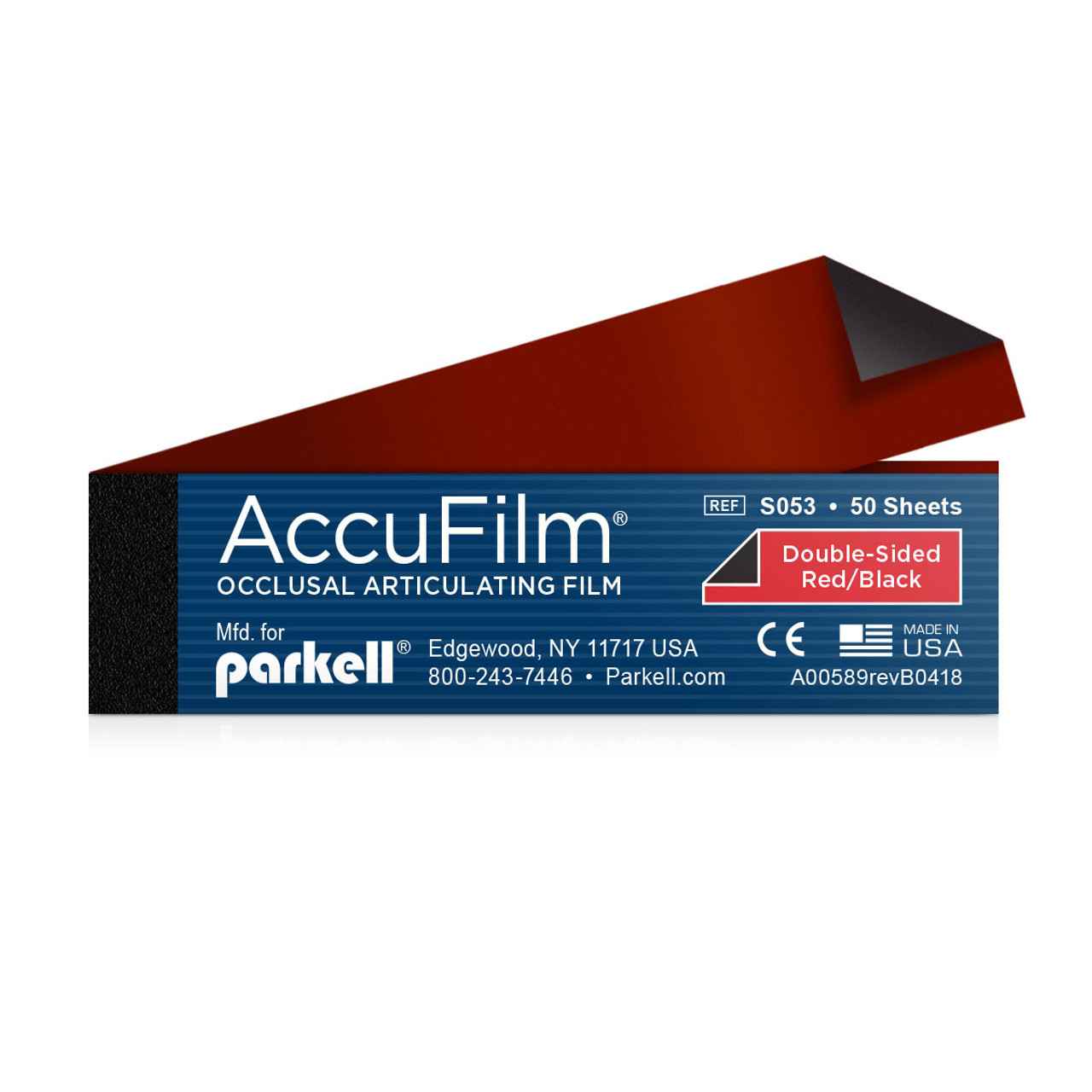 Parkell AccuFilm Articulating Film Booklet Red/Black (5 Booklets of 50)