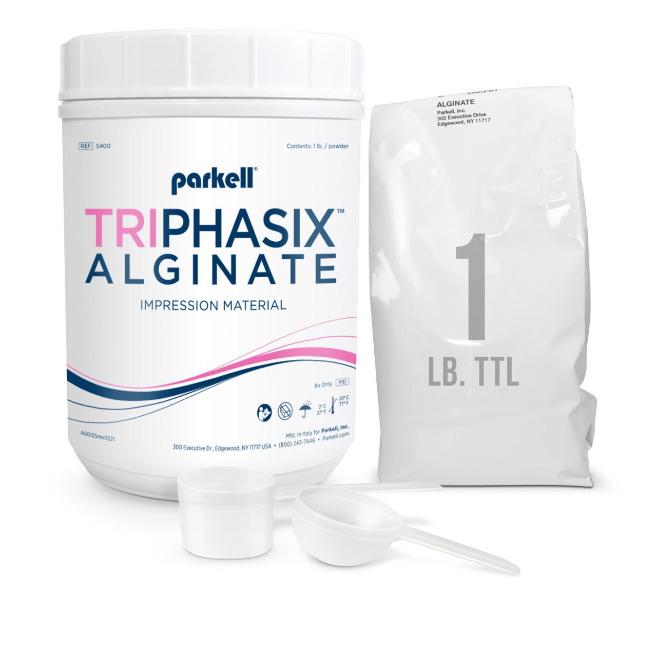 Parkell TriPhasix Alginate, Chromatic, French Vanilla, 1 lb with Scoops
