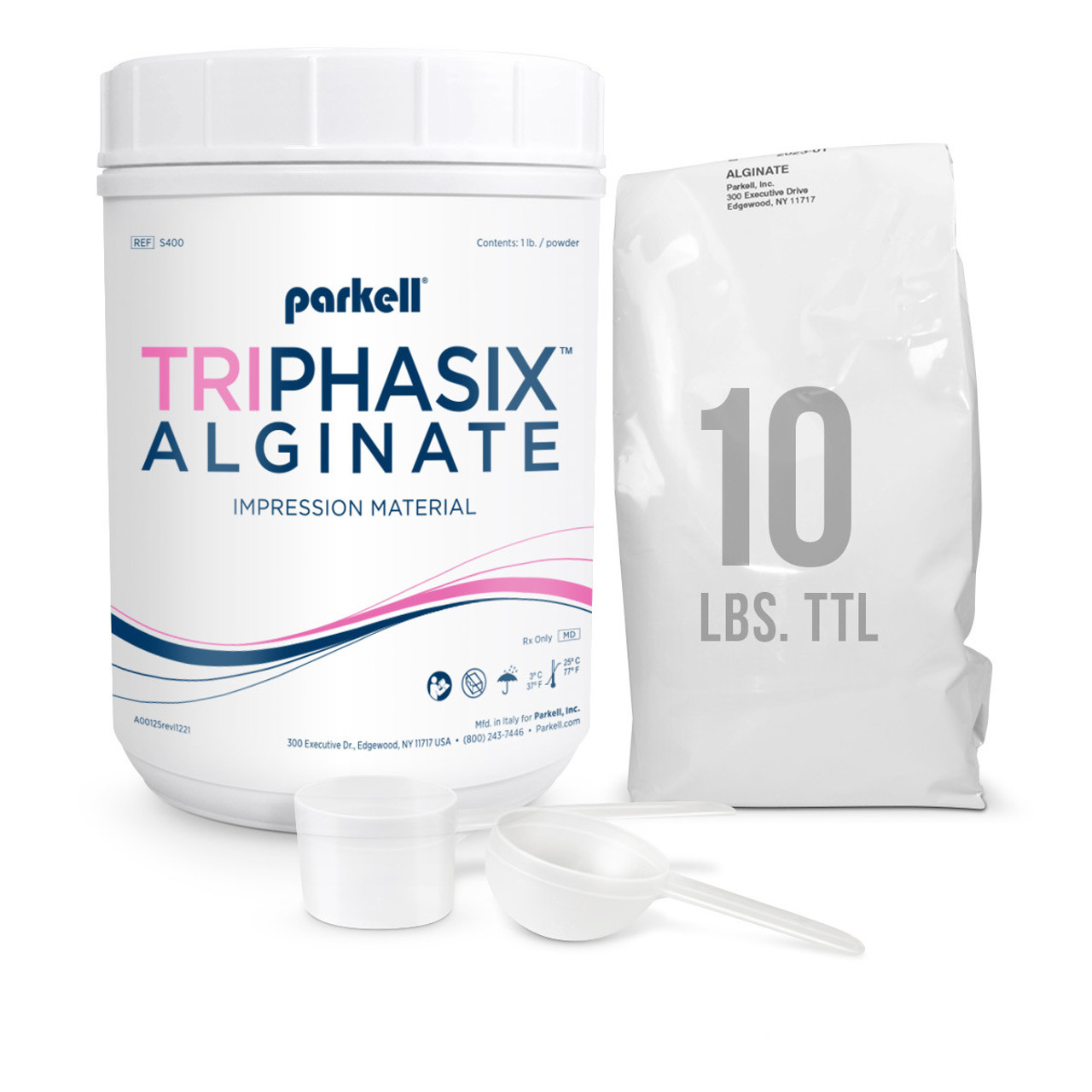 Parkell TriPhasix Alginate, Chromatic, French Vanilla, 10 lb with Scoops
