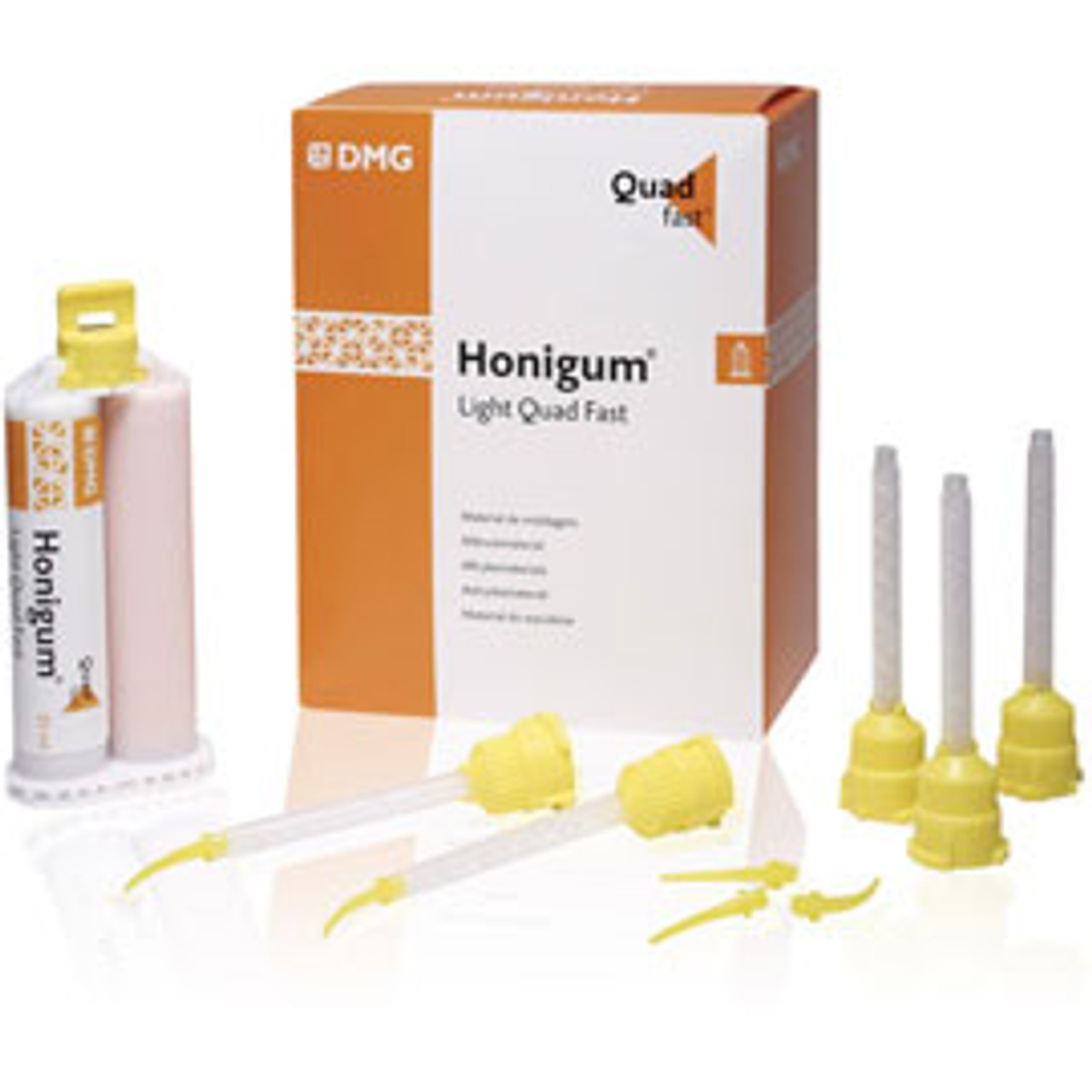 DMG Honigum Automix Light Body Quad Fast, Includes: (4) 25mL Cartridges, (16) Automix and Intra-Oral Tips/pk