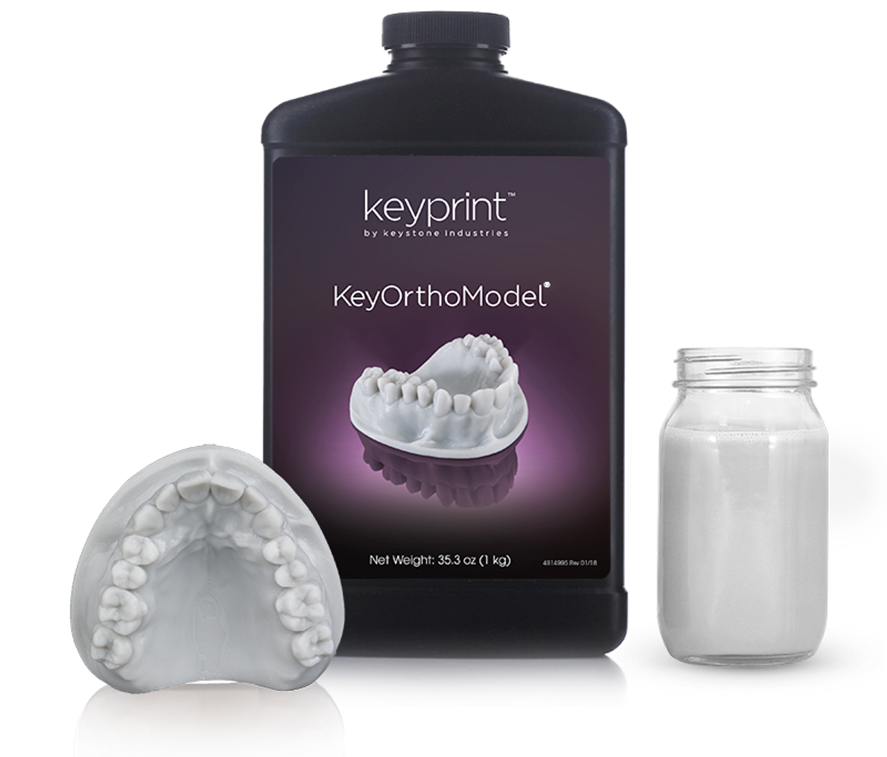 Keyprint KeyOrthoModel Laboratory 3D Printing Resin, 0.5kg/bottle