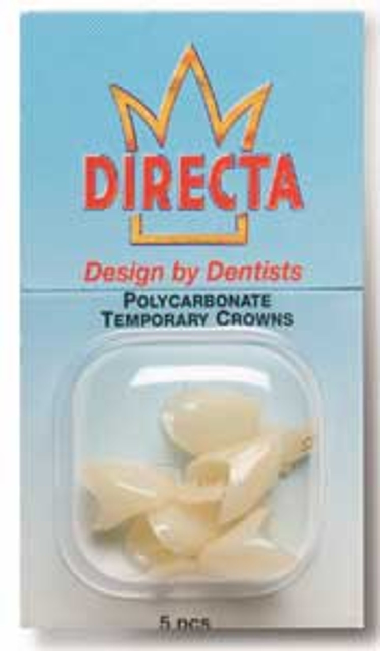 Directa Temporary Crowns Refill, Polycarbonate, #45 (upper bicuspid - short), 5/pk