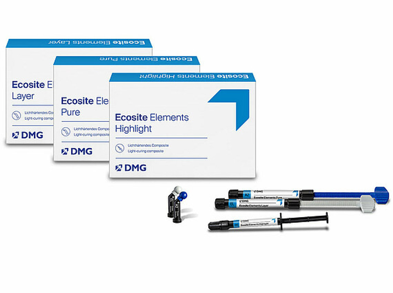 DMG Ecosite Elements Nanohybrid Composite, Highlight Refill, White, 2g Syringe