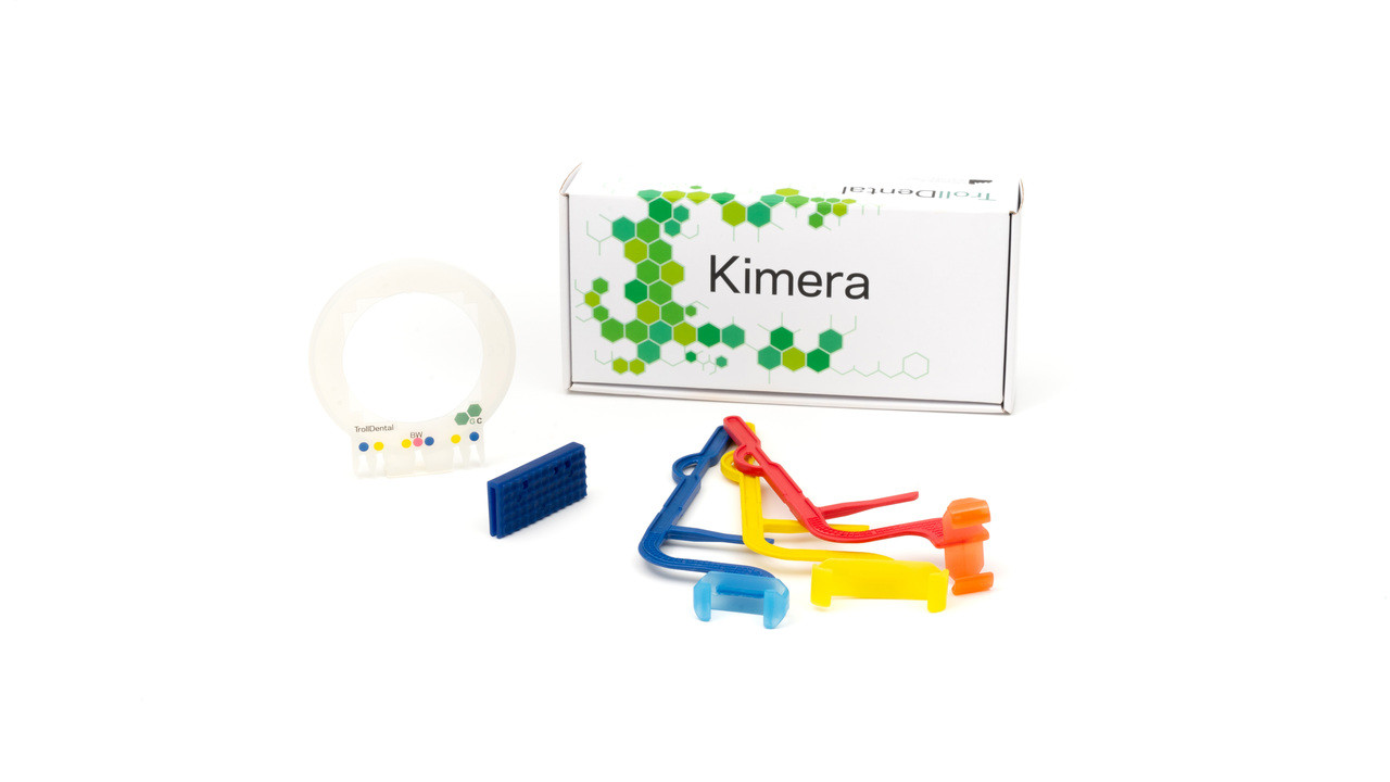 Directa TrollByte Kimera BIO Assorted, Fit Size: 33mm Long/24mm Short, 5mm Thick, X-ray Sensor Holder, 1 of each Color with Aiming Ring