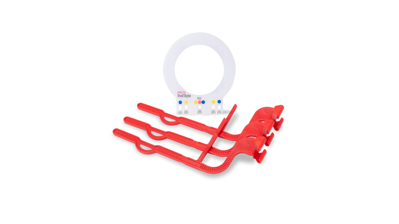 Directa TrollByte Kimera BIO Red, Fit Size: 31mm Short, 4mm Thick, X-ray Sensor Holder, 3/pack with Aiming Ring