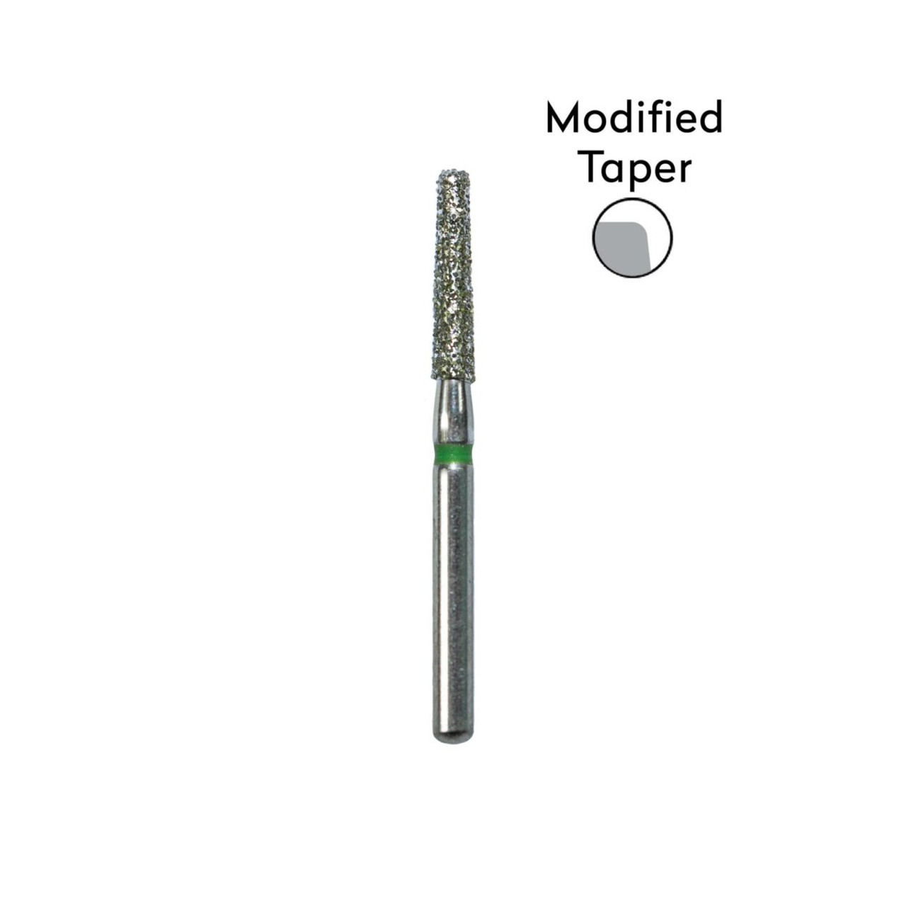 Defend Promident Diamond Bur 847Kr Taper Rounded Shoulder 1.6mm Diameter - Coarse Grit - 5 Pack