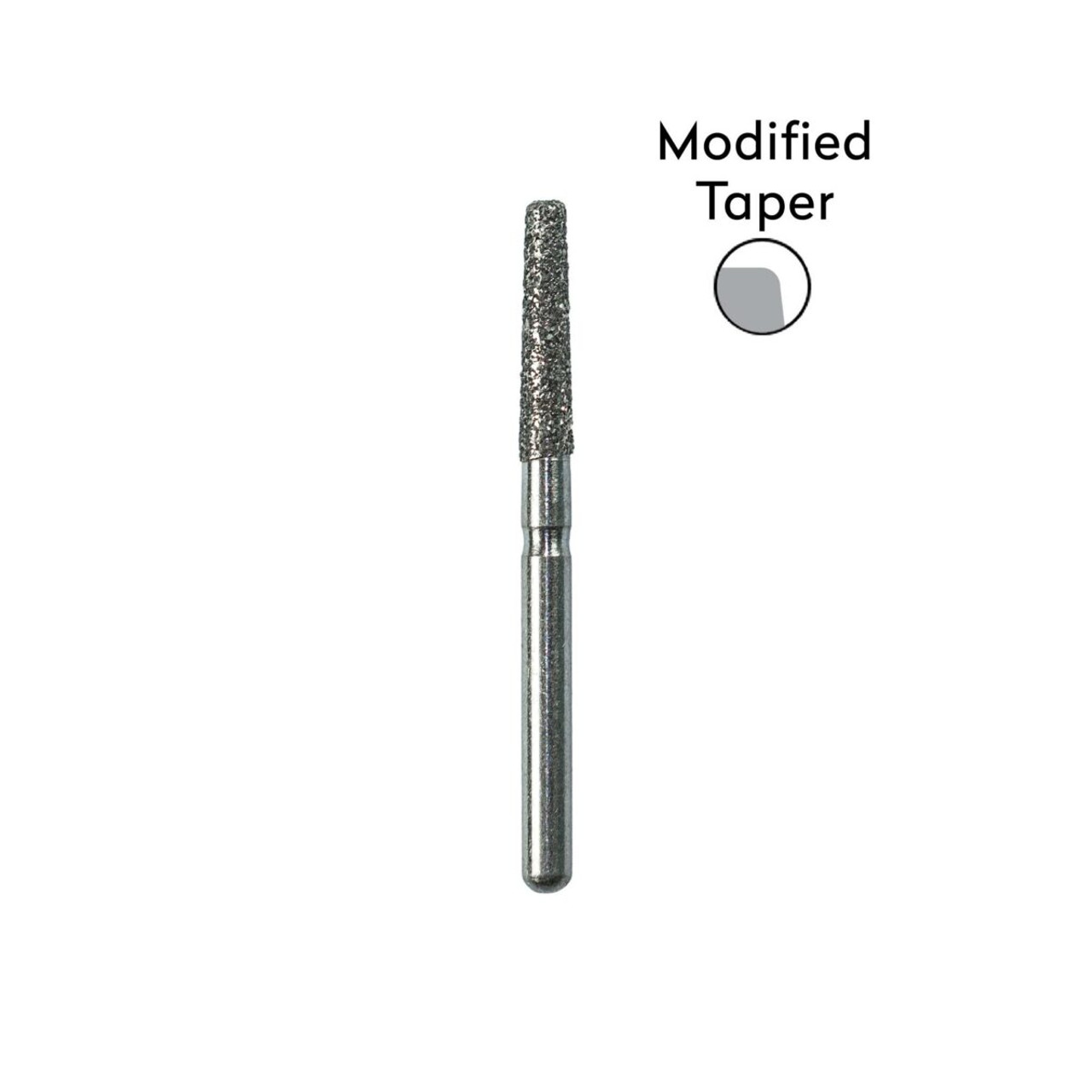 Defend Promident Diamond Bur 847Kr Taper Rounded Shoulder 1.8mm Diameter - Medium Grit - 5 Pack