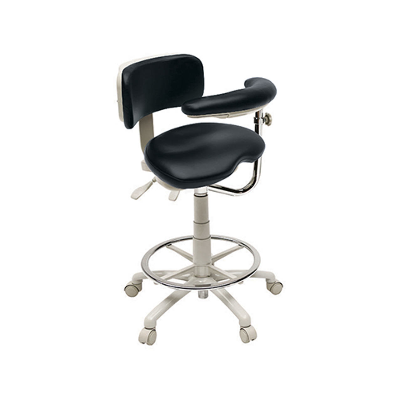 Brewer 9500 Series Ergonomic Stools Adj. Foot Ring , Operator, Increased Hgt. Range 22"-31"