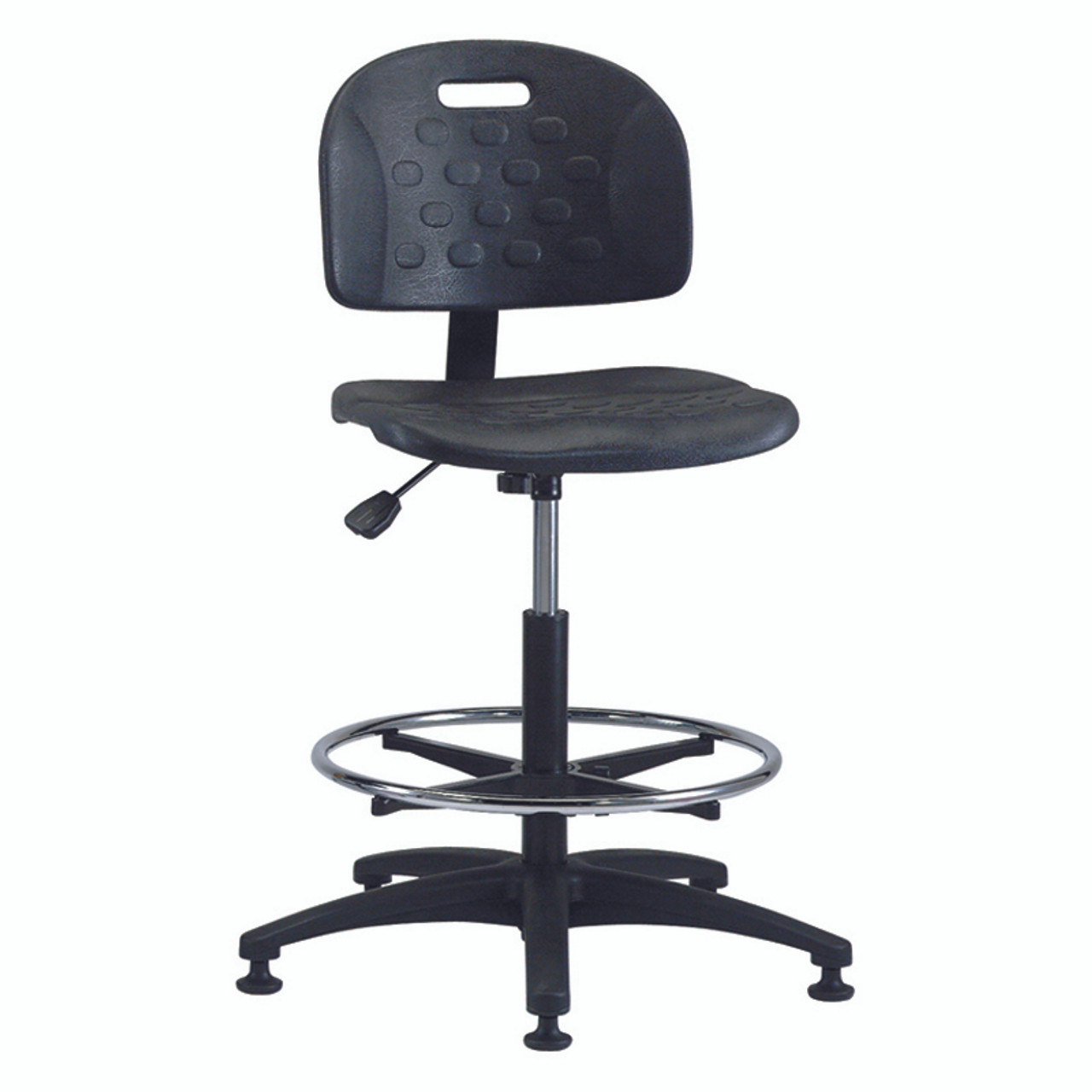 Brewer Industrial Chairs & Stools Polyurethane, Adjustable Footring , Hgt. Range 22.5" - 32.5", 27" Dia. Base
