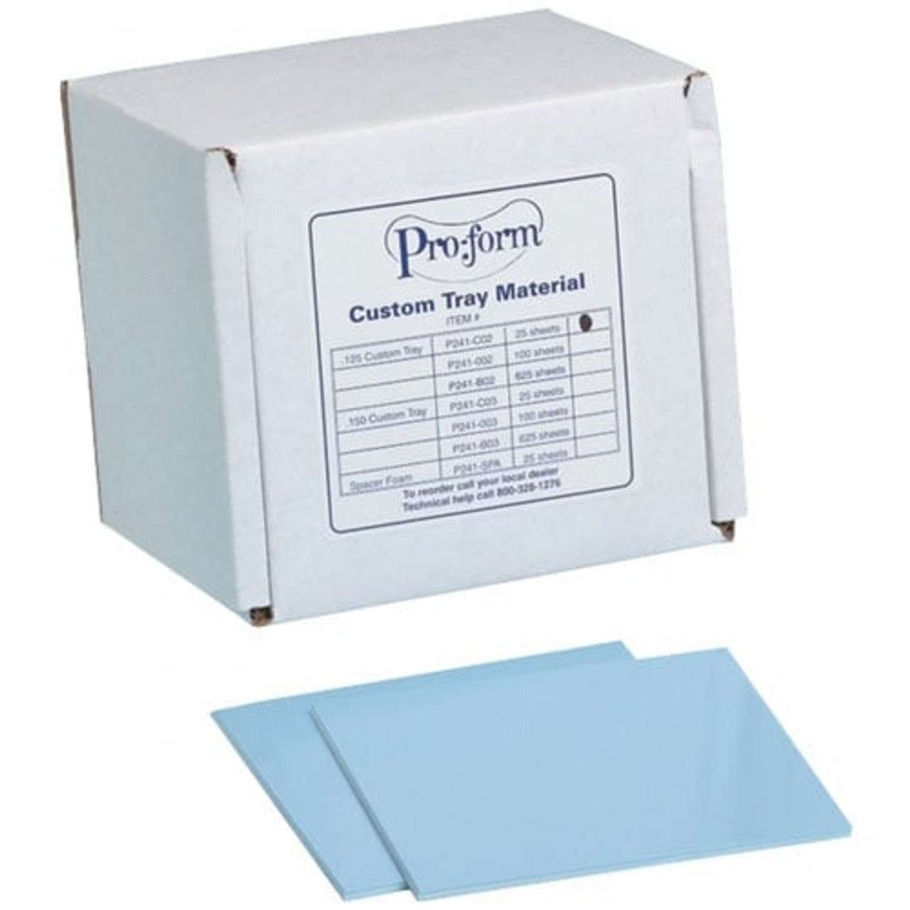 Keystone ProForm Tray Material .125 (3.2mm) thick 5" x 5", 25/bx