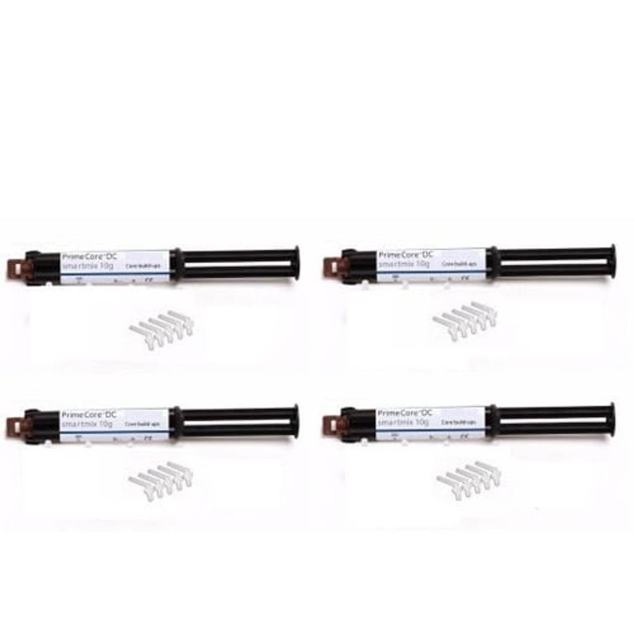 Prime-Dent Dual Cure Core Build-Up Material, A2, 4 x 10g Syringes with 20 Tips