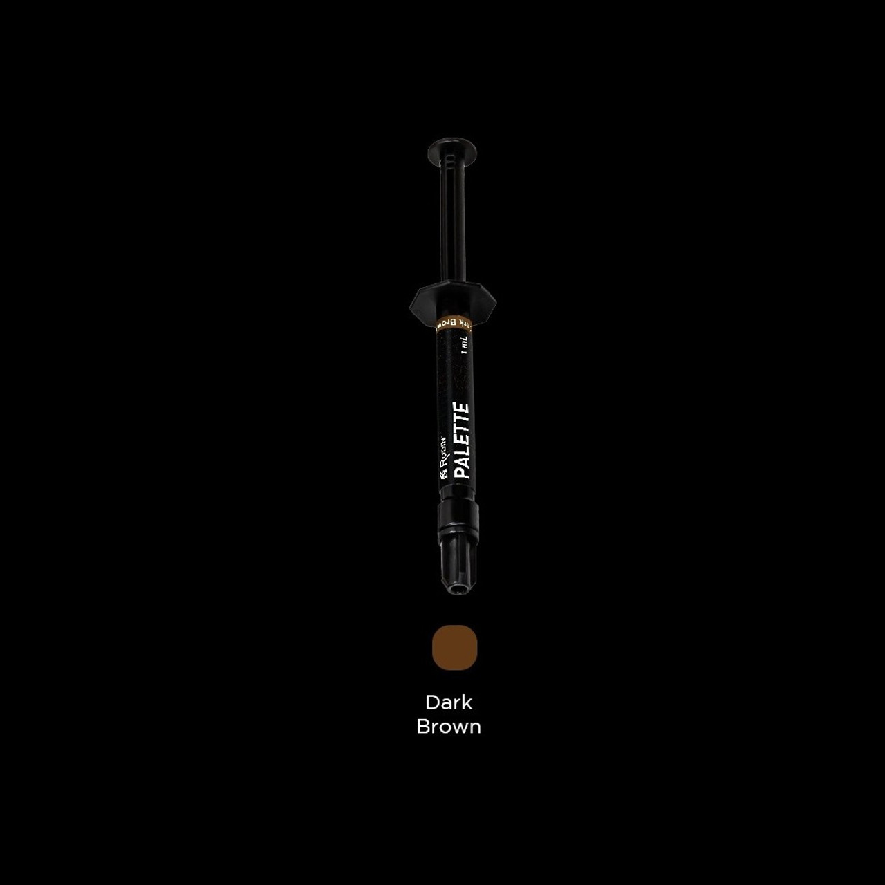 Pac-Dent Rodin Palette N2-Free Refill, Dark Brown Light Cure Acrylic, 1 x  1 mL Syringe