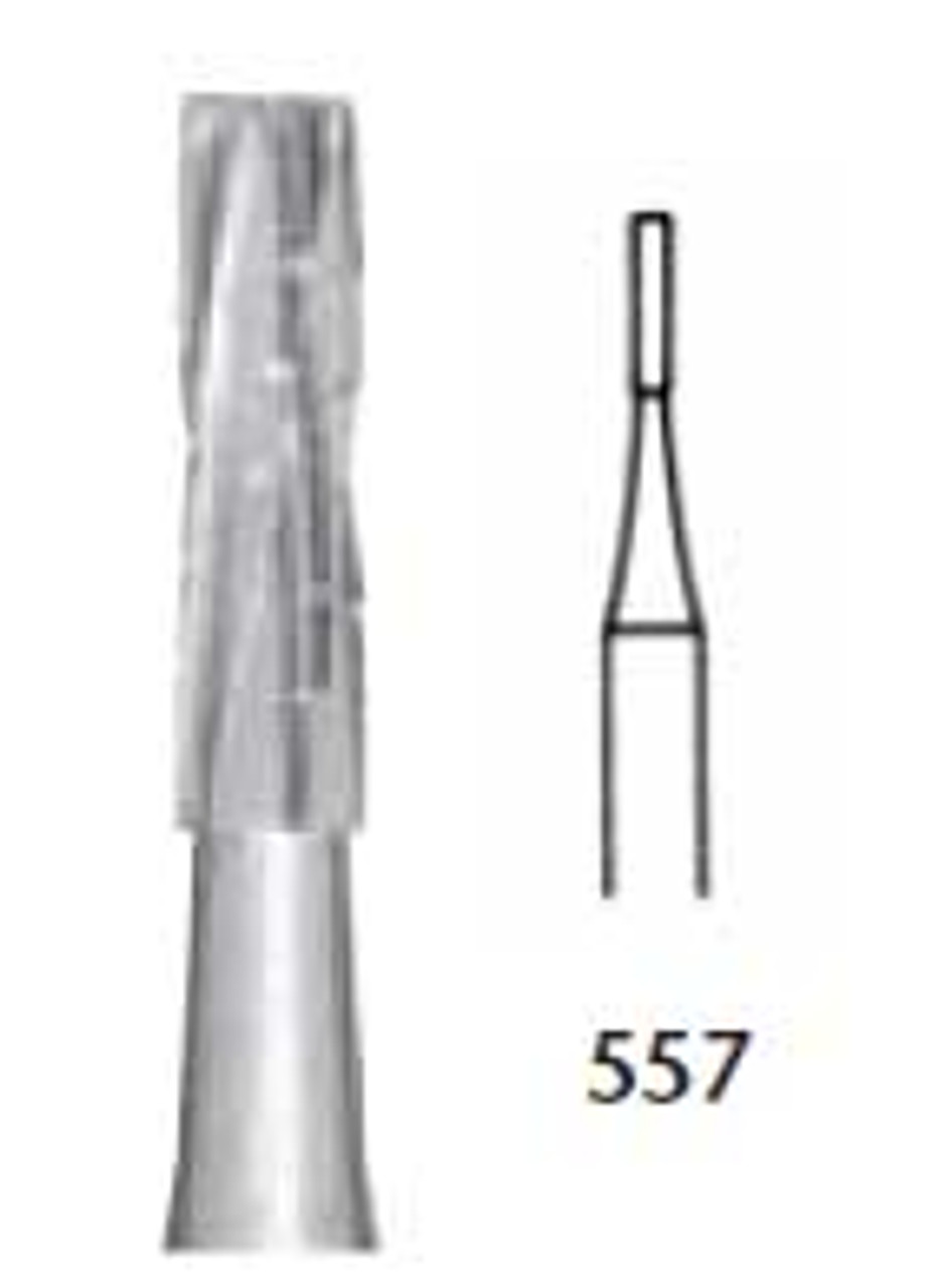 Miltex Carbide Burs, Friction Grip, 557, 10/pk