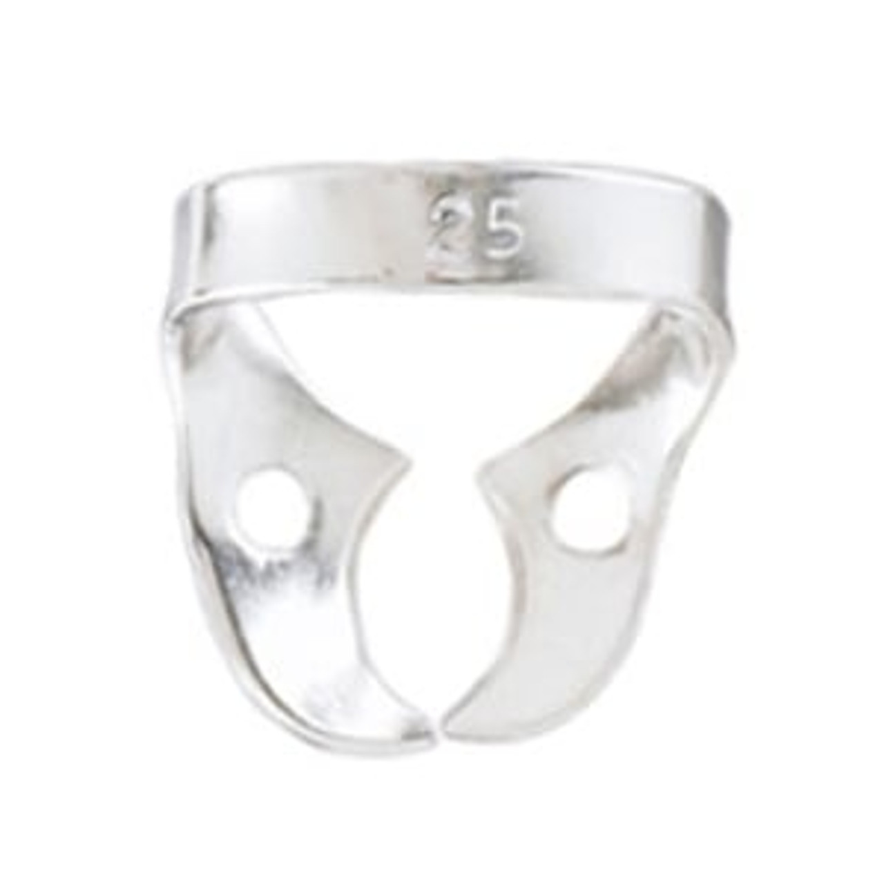 Miltex #25 Molar Wingless Metal Rubber Dam Clamp Single Clamp, ea